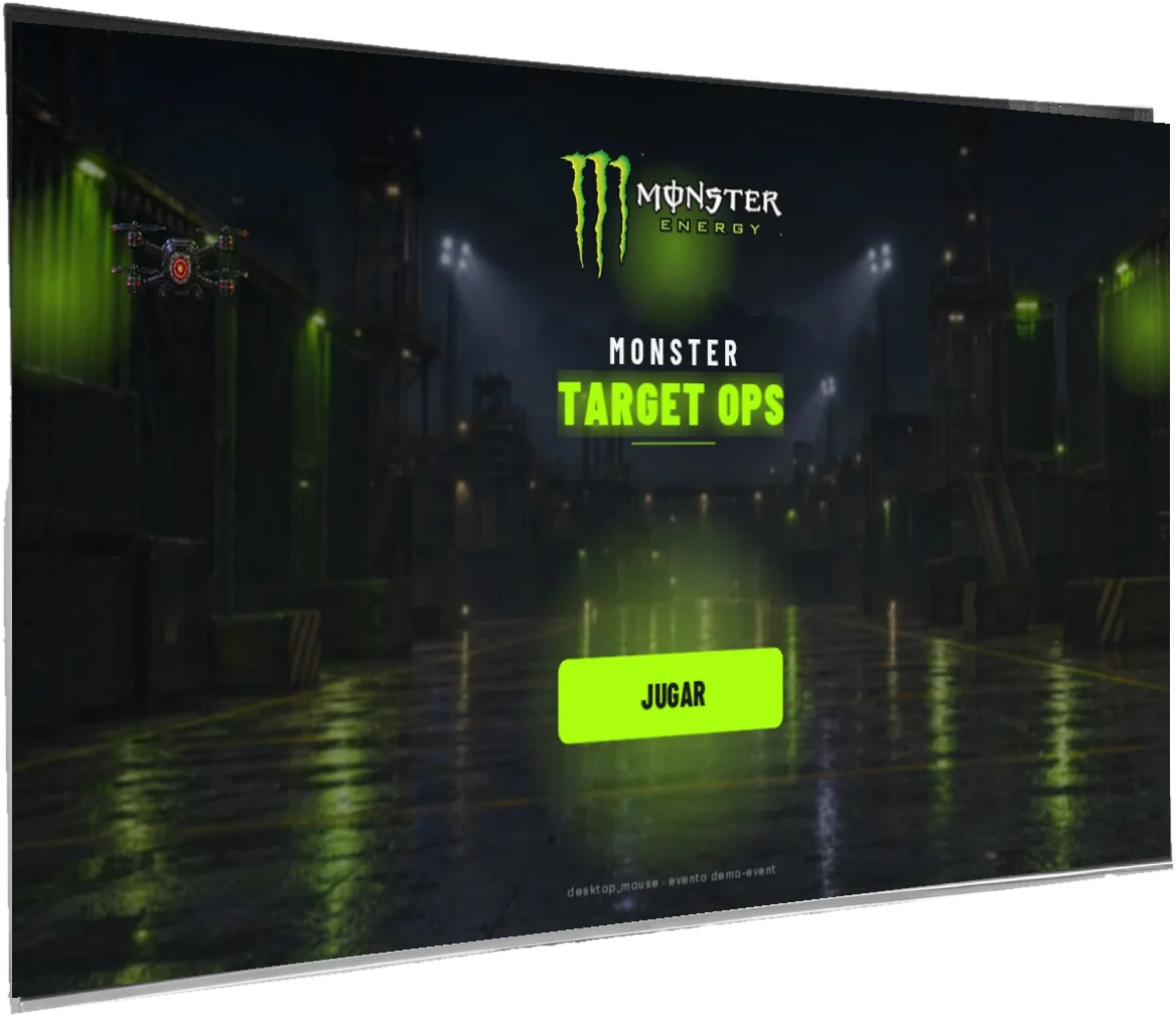 Televisor con Monster Target Ops